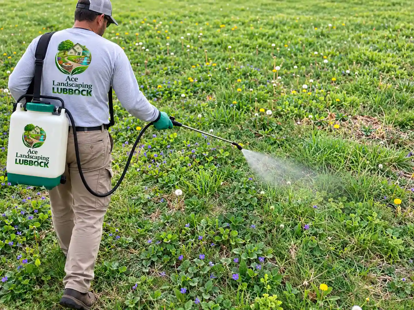 Spraying and Removing Goathheads, Grassburs and Goose Grass in Lubbock